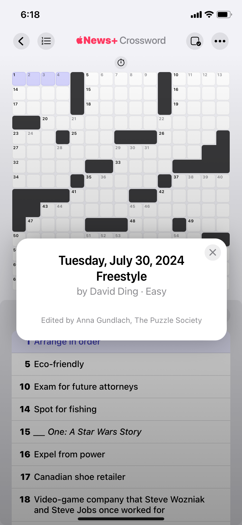 Apple News Crossword2